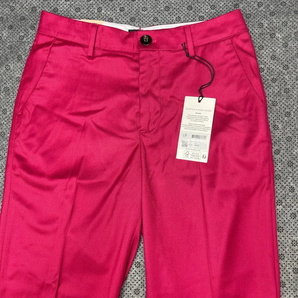 NEW Scotch & Soda Lowry Winter Edition Pink Trousers Pants Sz 26/32 - W29xL30